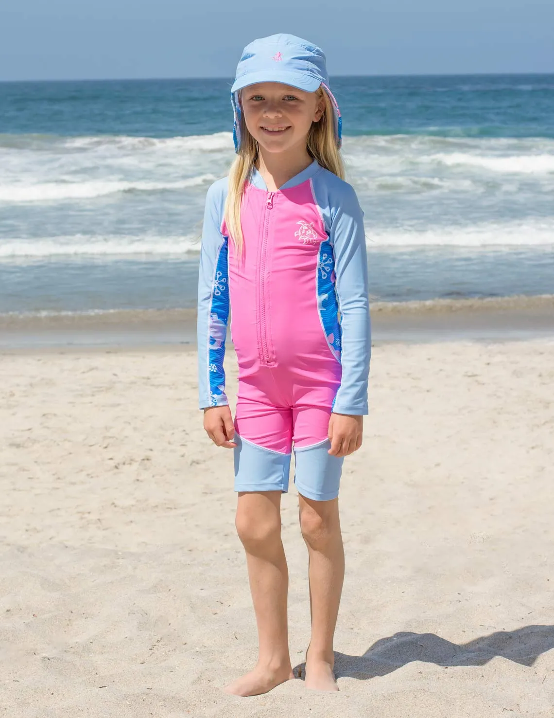 High Tide One Piece Sunsuit - Pink Wave