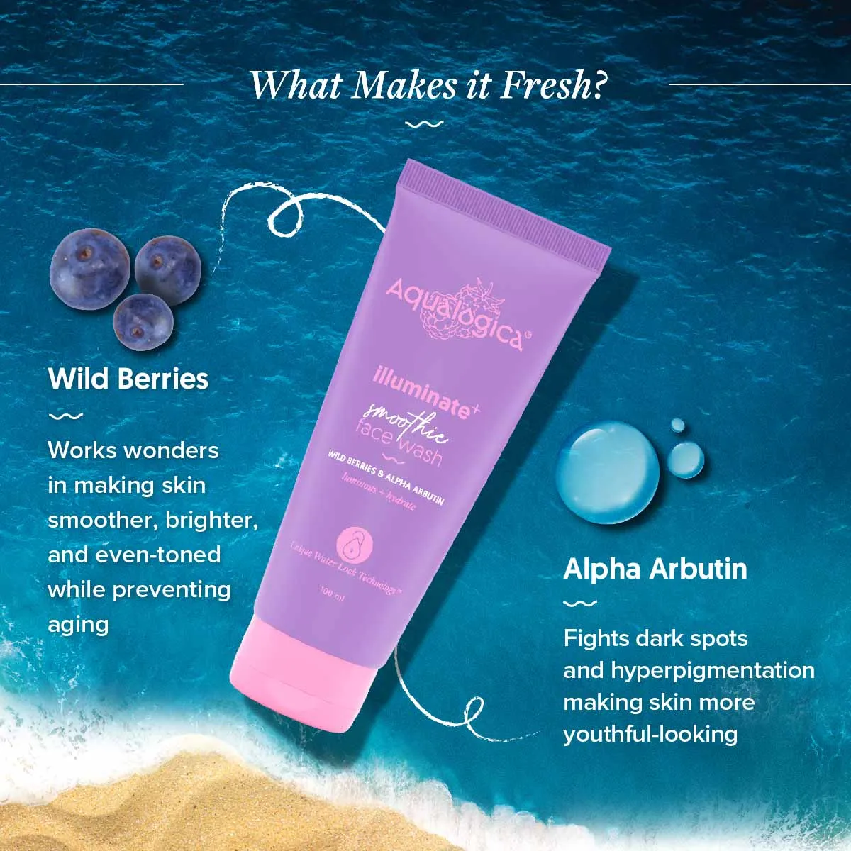 IIIuminate  Smoothie Face Wash with Wild Berries & Alpha Arbutin for Luminous Glow - 100ml