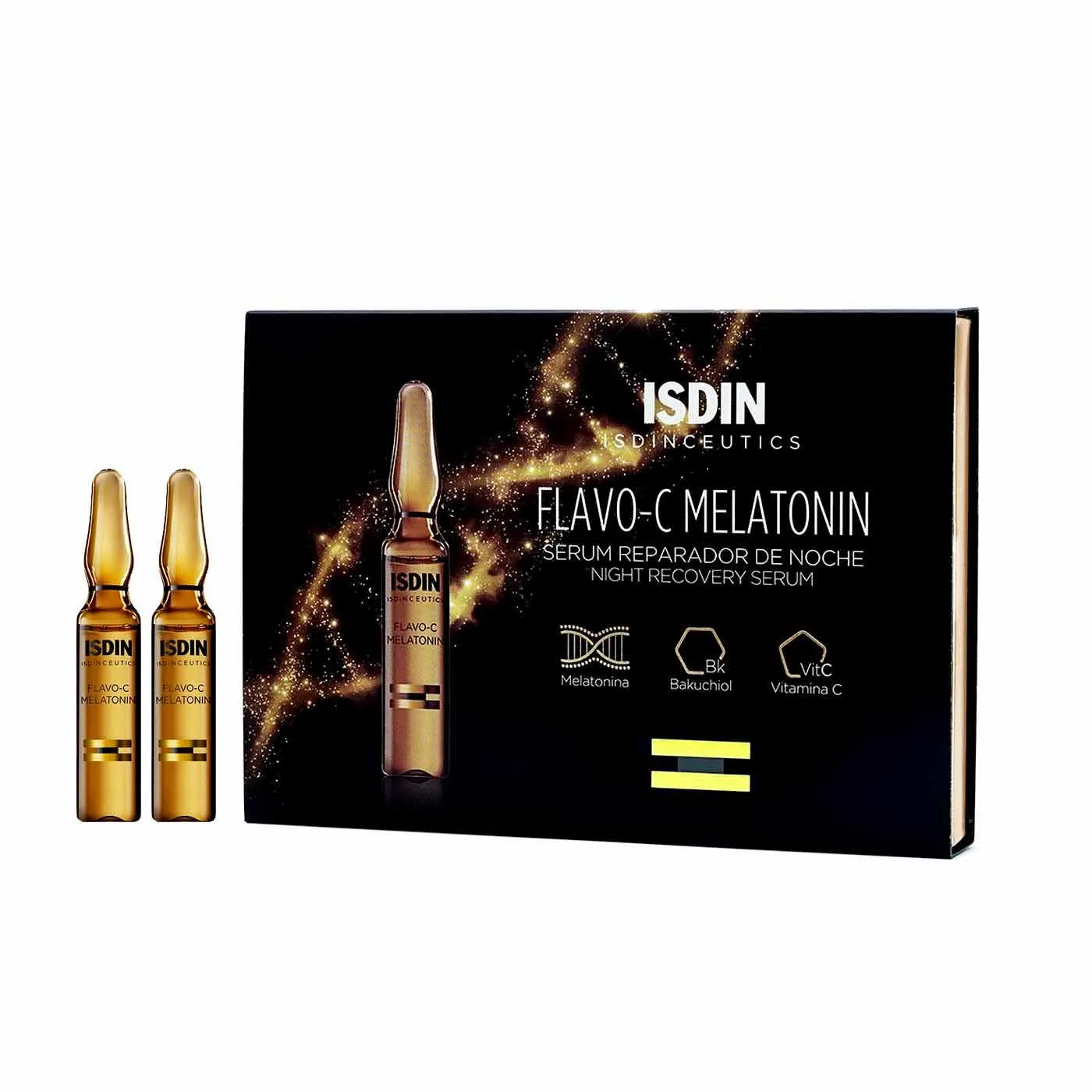 Isdinceutics Flavo-C Melatonin Night Recovery Serum - Box of 10 Bulbs x 2ml