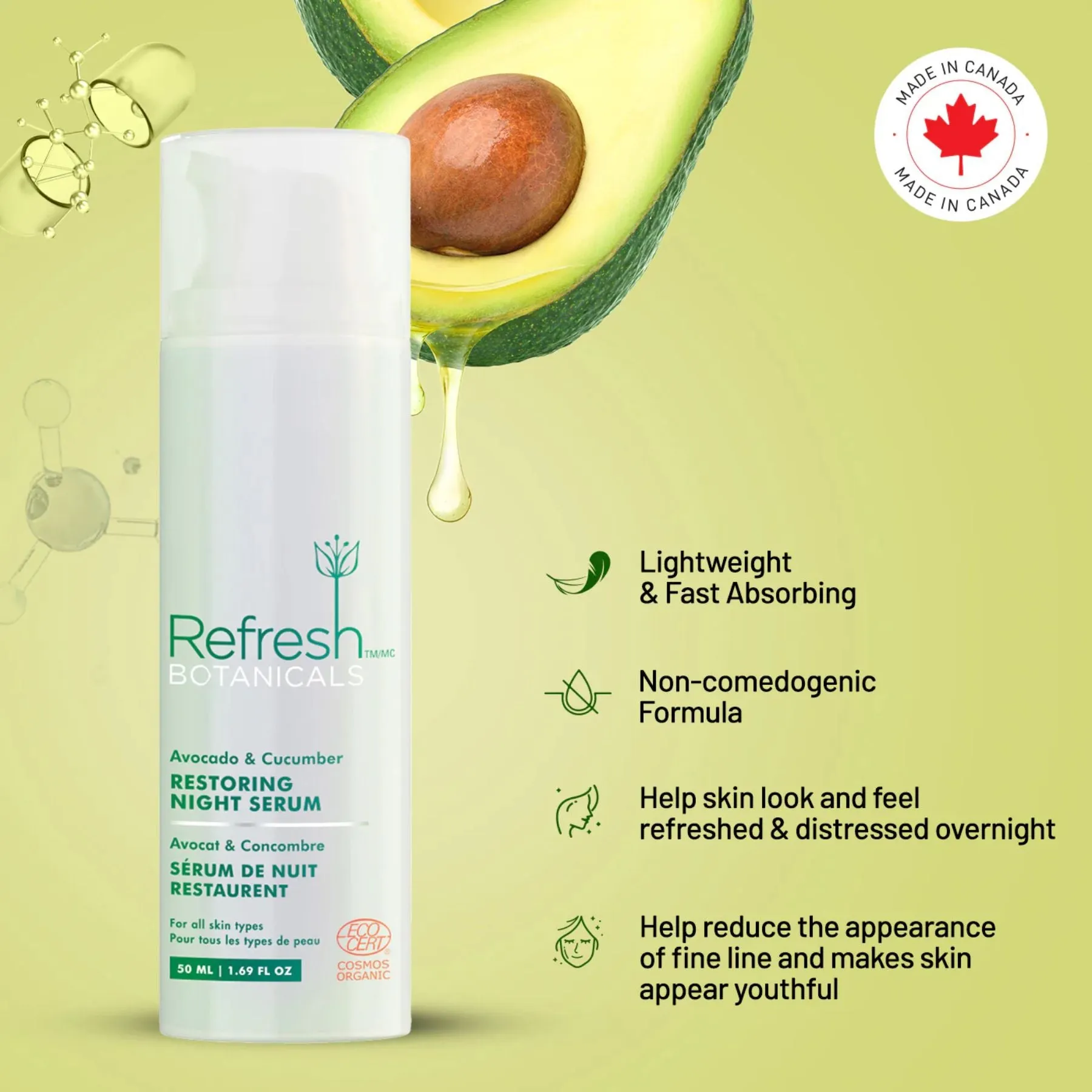 Refresh Botanicals Restoring Night Serum 50ml