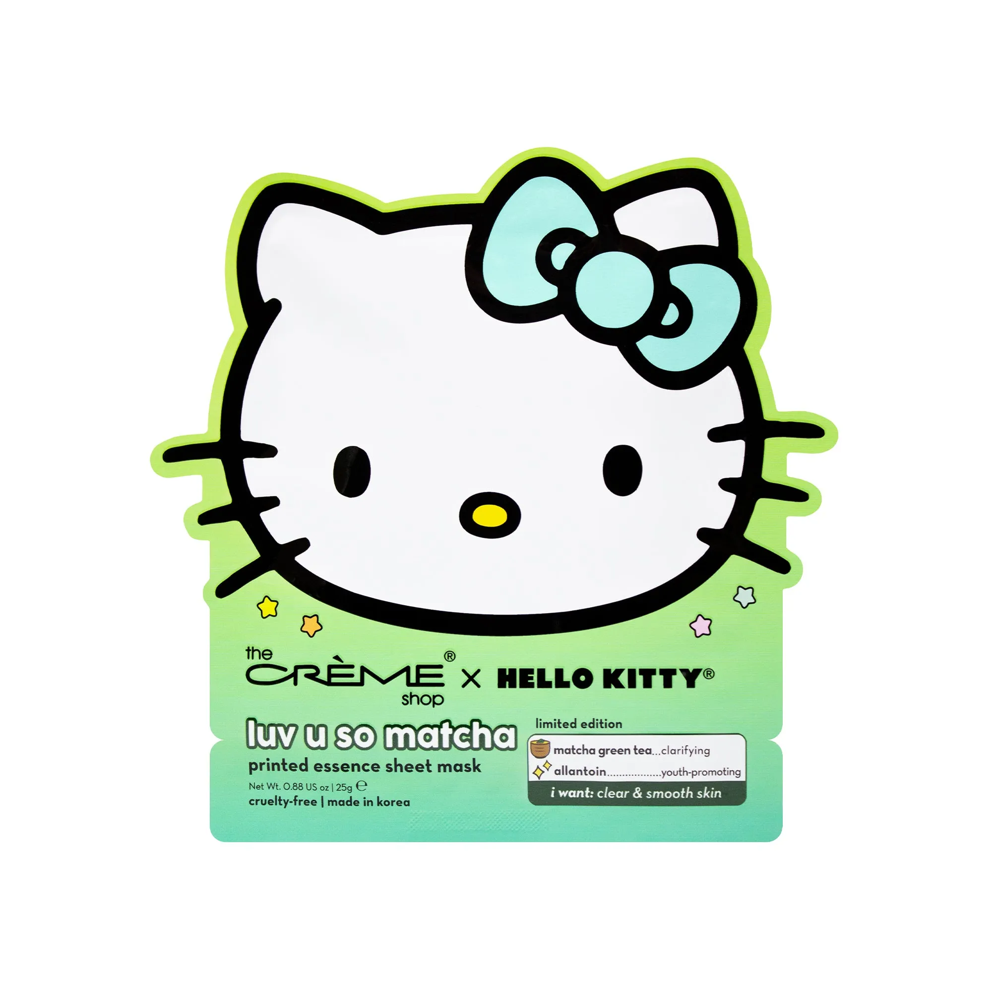 The Crème Shop x Hello Kitty Luv U So Matcha Printed Essence Sheet Mask